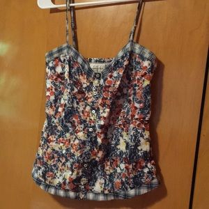 Abercrombie & Fitch Floral Button Down Tank
